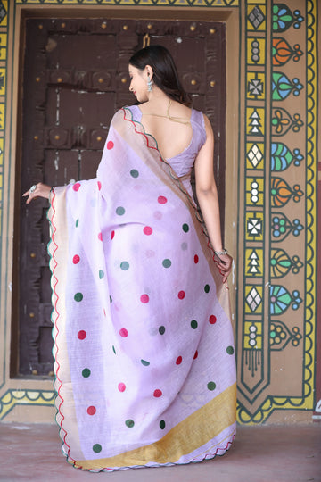 SHYAMIKA Khadi Cotton Digital Print Saree with Blouse
