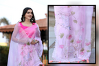 SHYAMIKA Linen Cotton Digital Floral Print Saree with Blouse