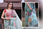 SHYAMIKA Silk Floral Print Saree with Blouse