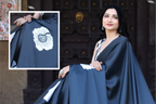 SHYAMIKA Japan Satin White Flower Digital Print Saree with Blouse