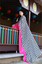 SHYAMIKA Maslin Digital Printed Saree with Blouse