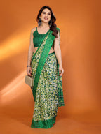 SHYAMIKA Floral Kota Doriya Printed Saree with Blouse