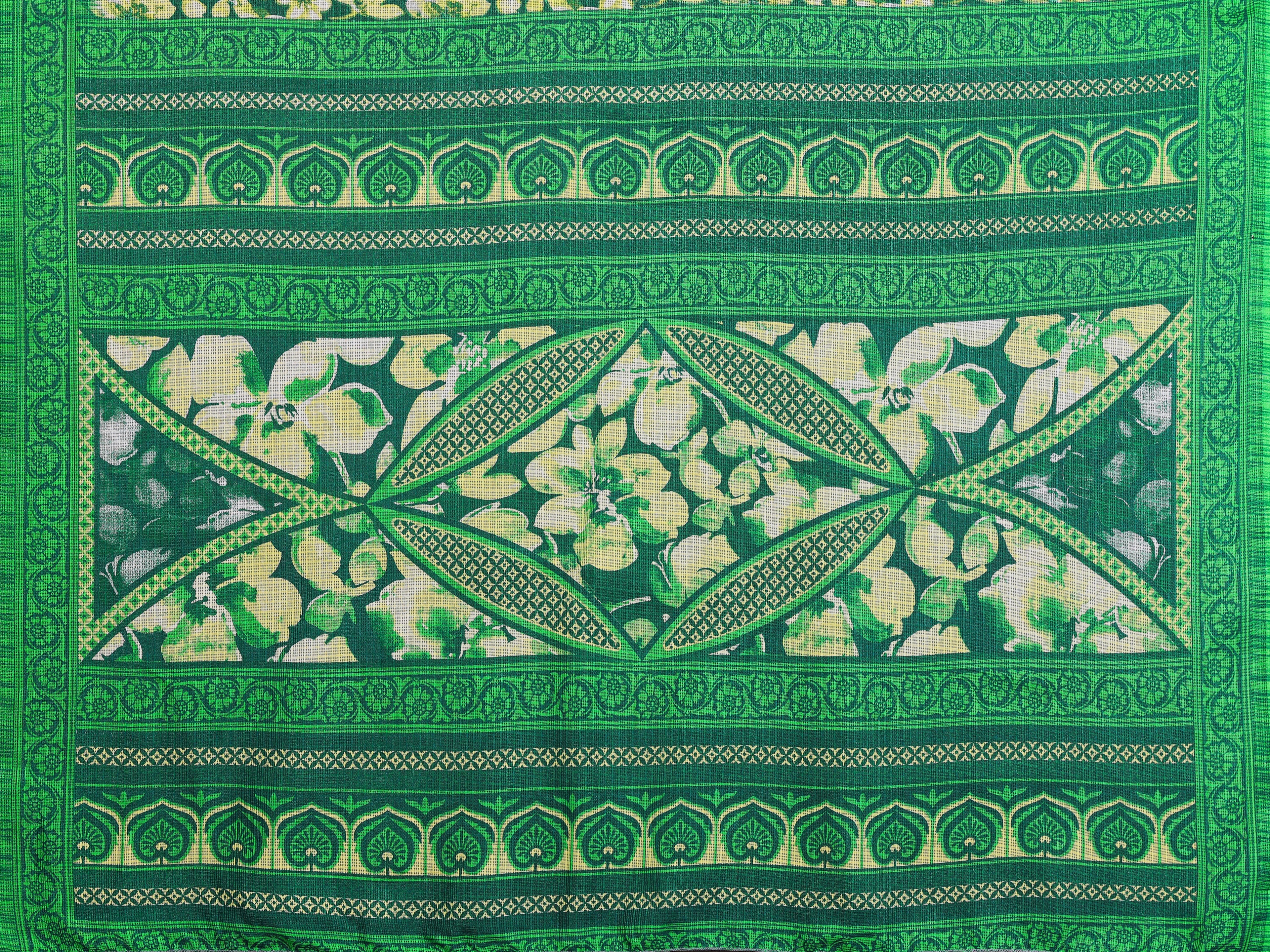 SHYAMIKA Floral Kota Doriya Printed Saree with Blouse