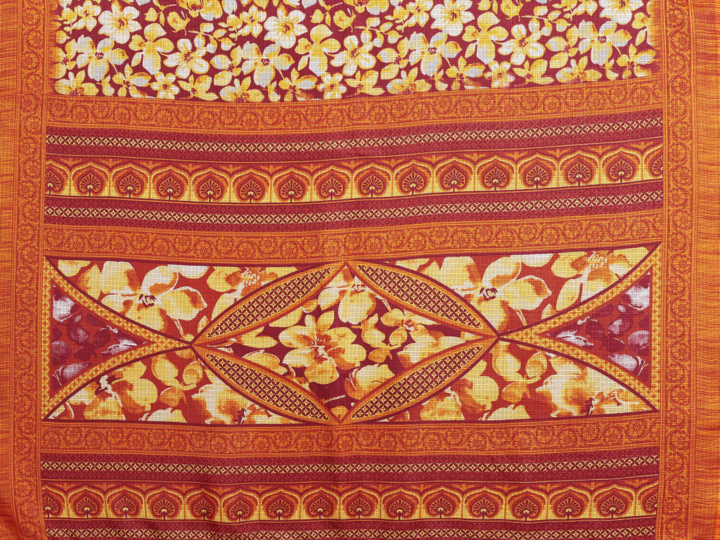 SHYAMIKA Floral Kota Doriya Printed Saree with Blouse