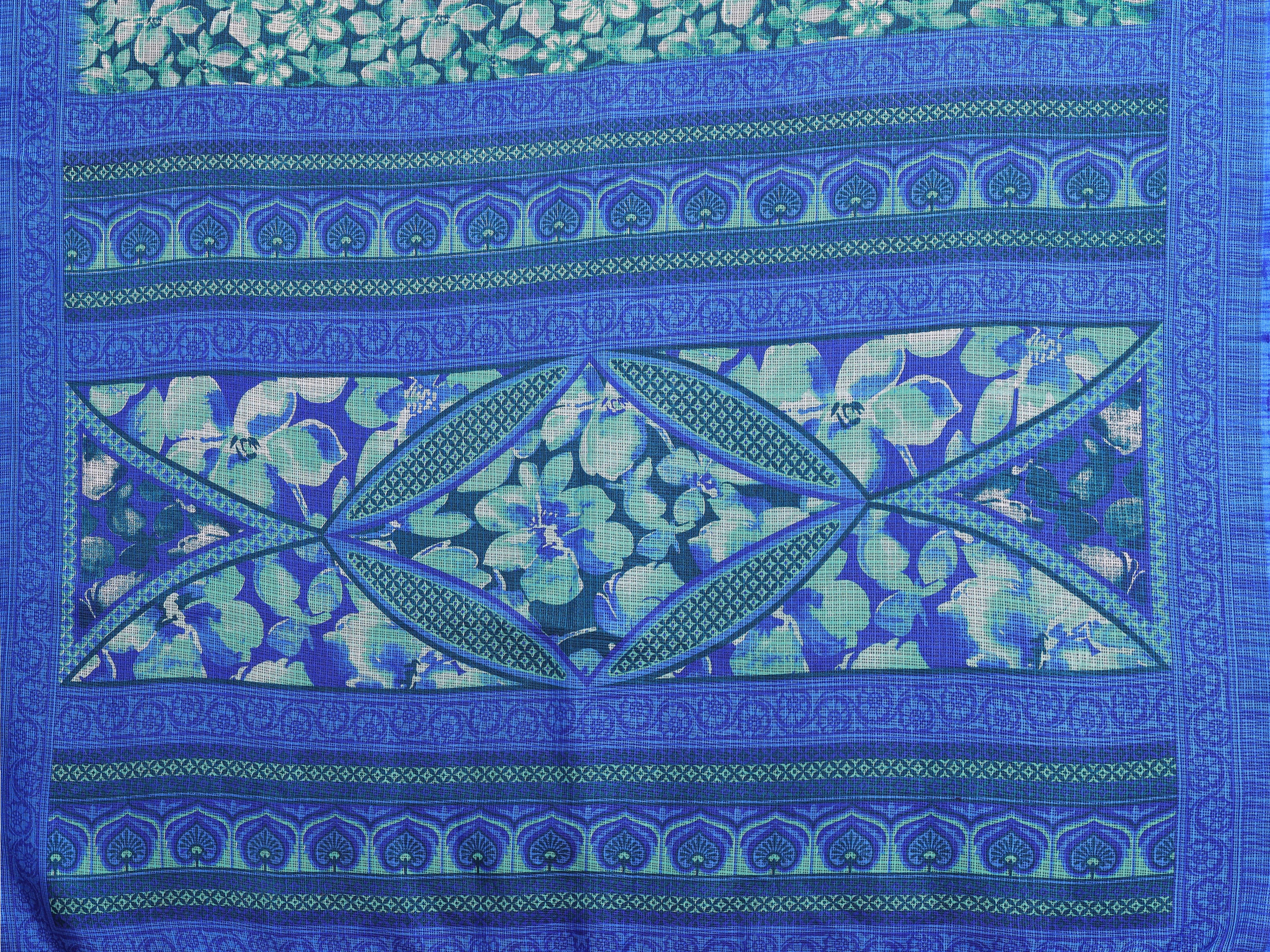 SHYAMIKA Floral Kota Doriya Printed Saree with Blouse