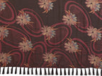 SHYAMIKA Floral Moss Satin Patta Printed Saree with Zari & Blouse