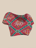 SHYAMIKA Red Traditional Digital Print Georgette Saree with Mirror Work