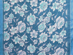 SHYAMIKA Floral Moss Satin Patta Printed Saree with Blouse