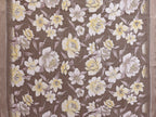 SHYAMIKA Floral Moss Satin Patta Printed Saree with Blouse