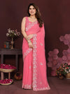SHYAMIKA Embroidered Georgette Saree with Matching Embroidery Blouse
