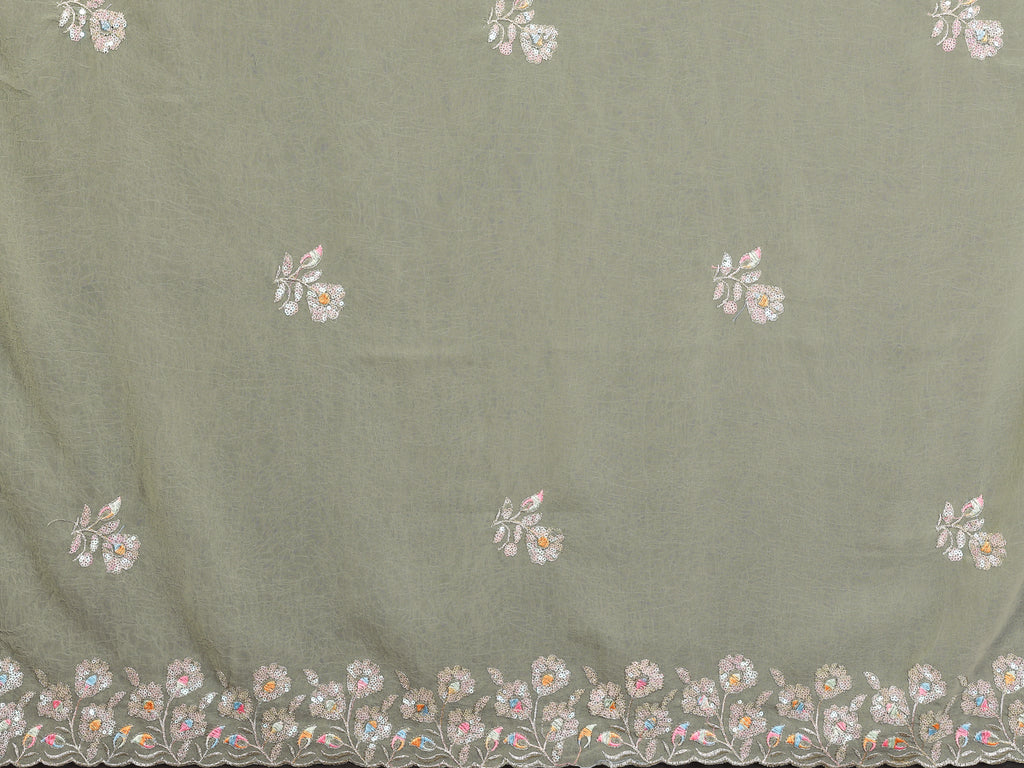 SHYAMIKA Embroidered Georgette Saree with Matching Embroidery Blouse