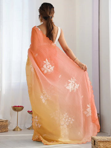 SHYAMIKA Gold Crush Roto Banglori Embroidered Saree with Blouse