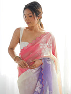SHYAMIKA Gold Crush Roto Banglori Embroidered Saree with Blouse