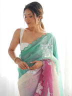 SHYAMIKA Gold Crush Roto Banglori Embroidered Saree with Blouse