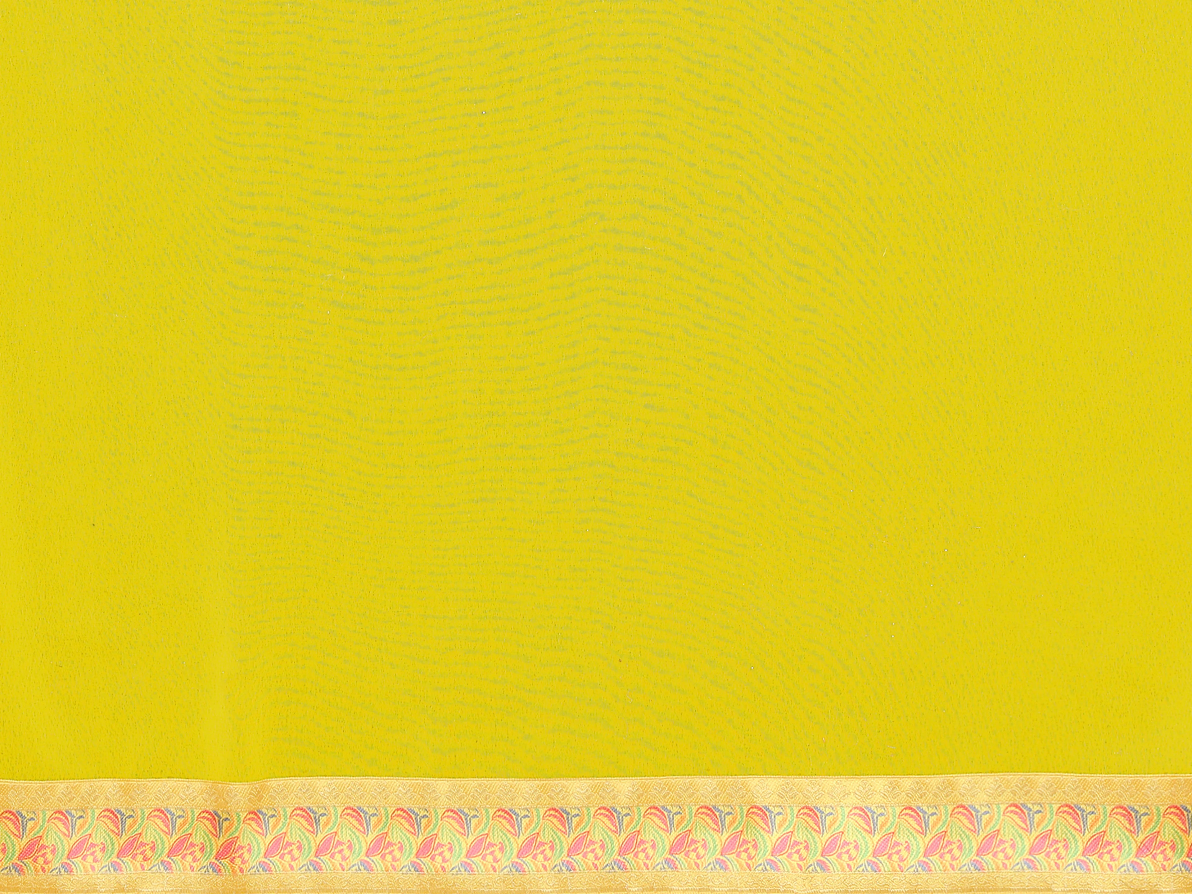 SHYAMIKA Georgette Plain Saree with Digital Print Lace & Blouse