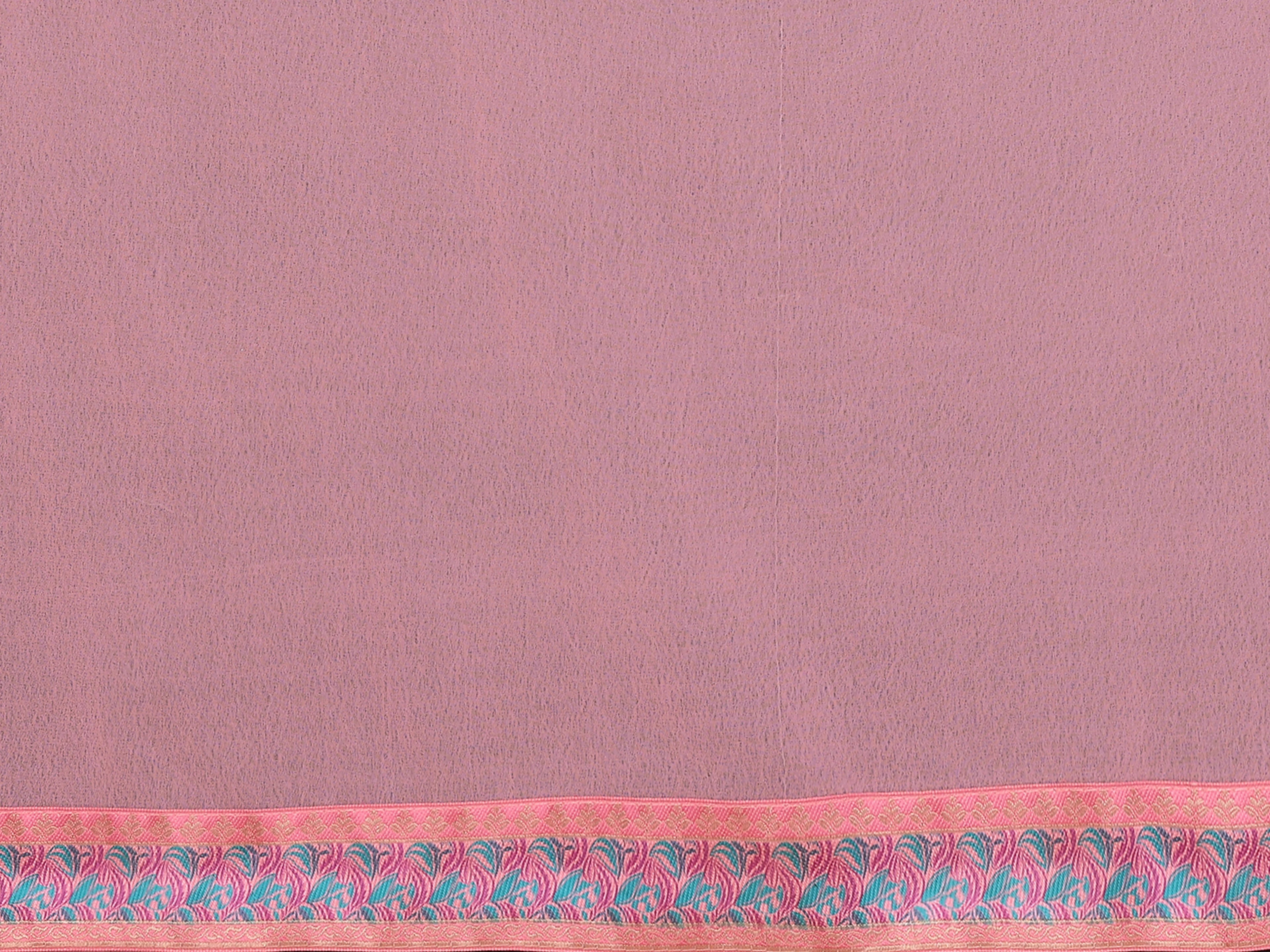 SHYAMIKA Georgette Plain Saree with Digital Print Lace & Blouse