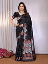 SHYAMIKA Banarasi Silk Weaving Saree with Floral Motifs & Blouse