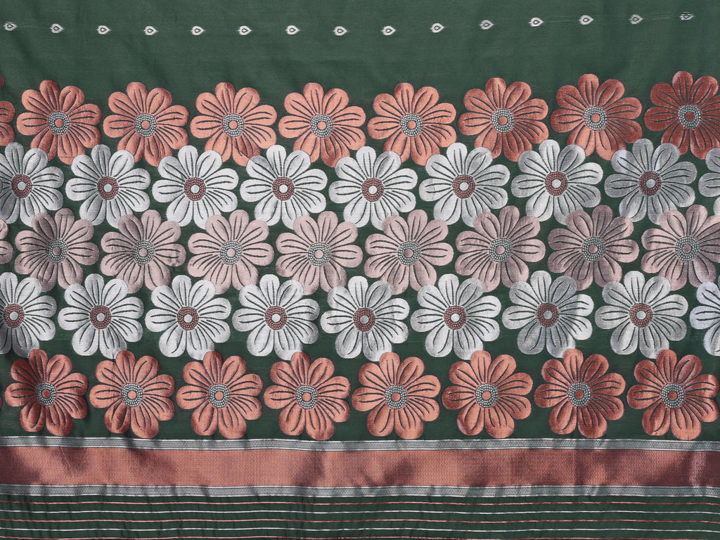 SHYAMIKA Banarasi Silk Weaving Saree with Floral Motifs & Blouse