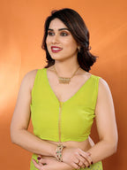 SHYAMIKA Georgette Saree with Foil Work, Zalar Lace & Blouse