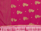 SHYAMIKA Georgette Foil Embellished Saree with Lace Detailing & Blouse