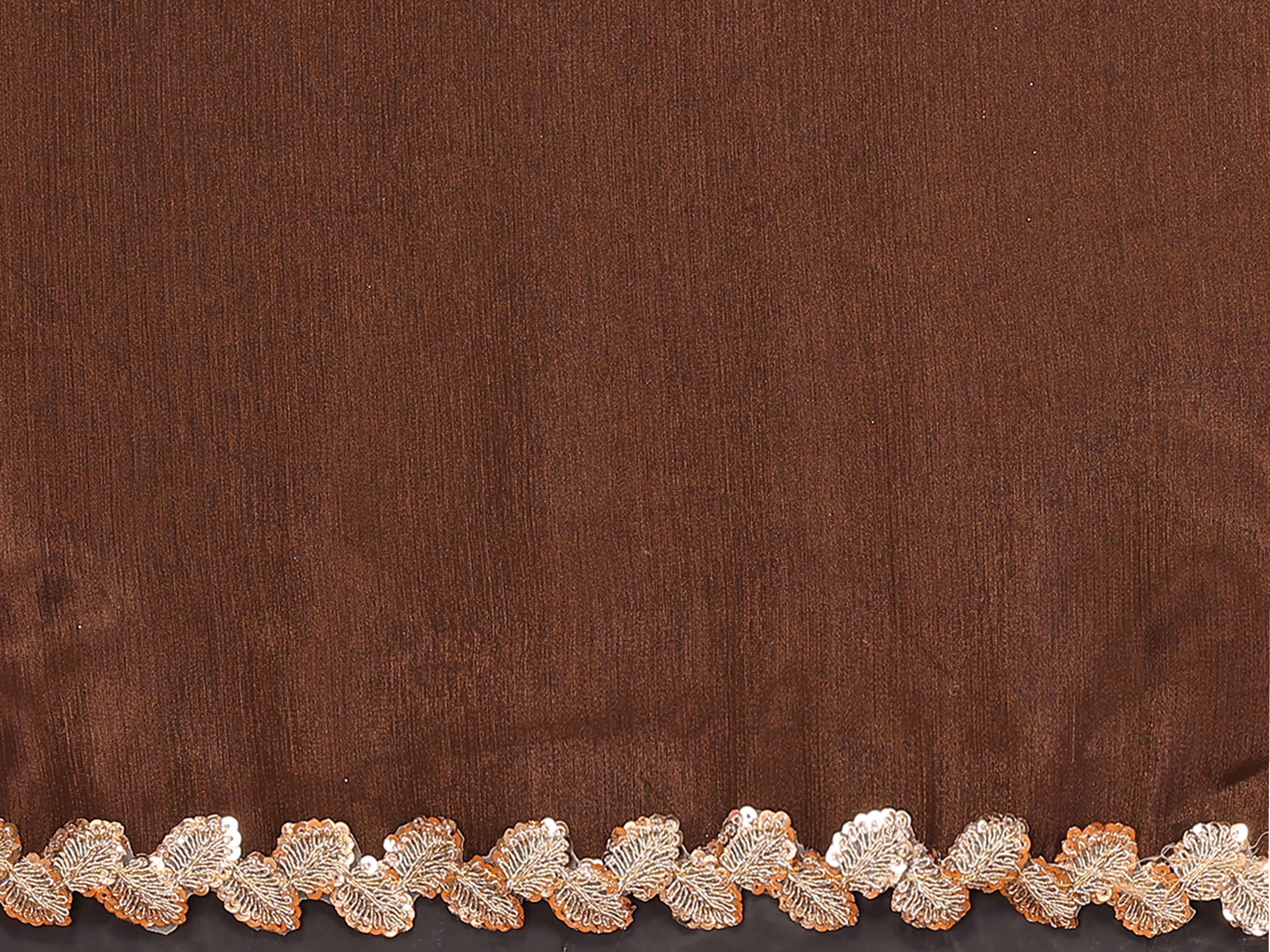 SHYAMIKA Jimmy Chu Plain Saree with Cutwork Lace & Sequin Blouse