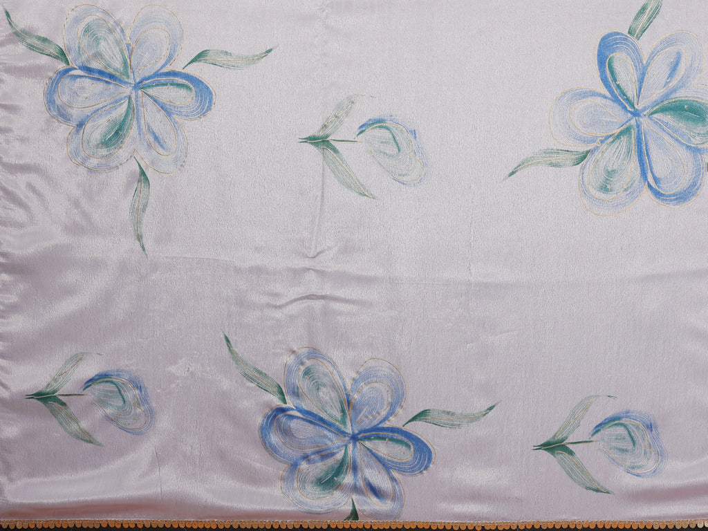 SHYAMIKA Chinon Chiffon Printed Saree with Foil Work & Blouse
