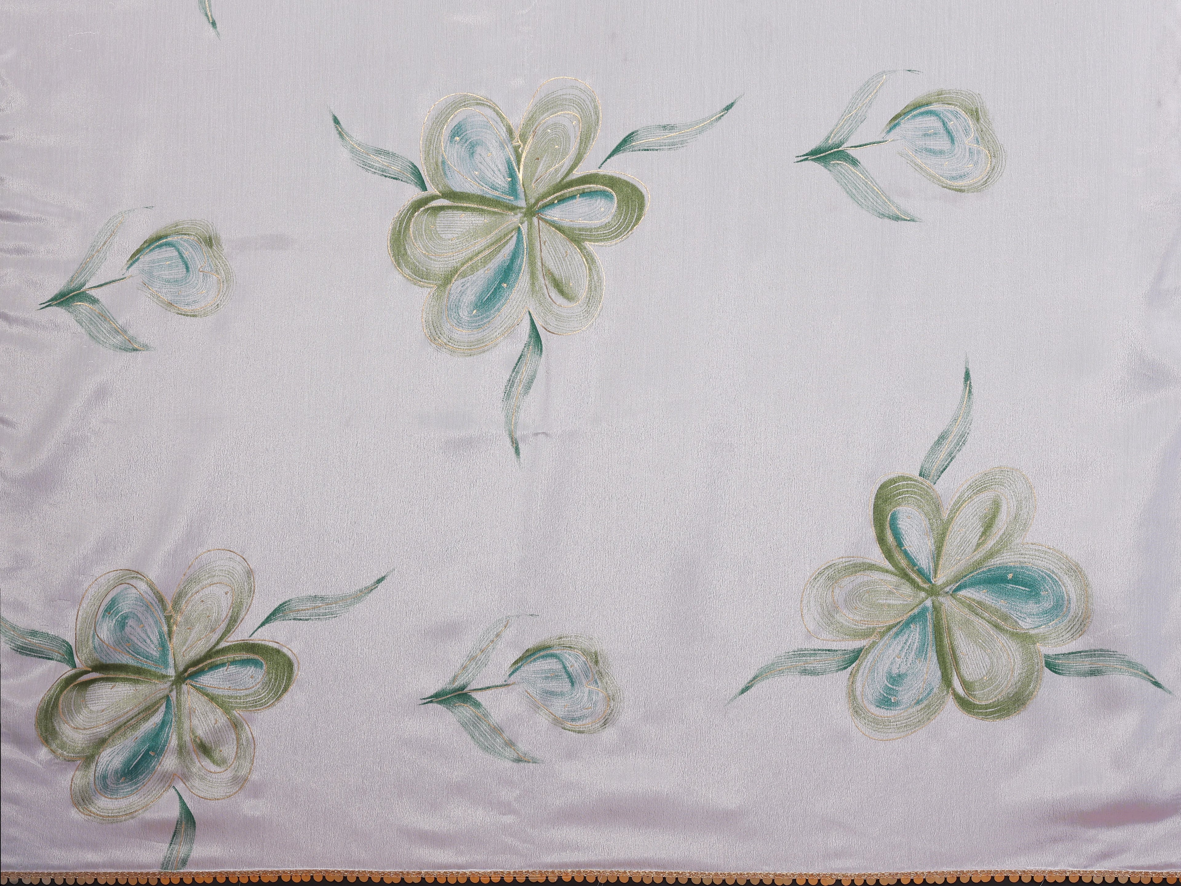 SHYAMIKA Chinon Chiffon Printed Saree with Foil Work & Blouse
