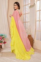 SHYAMIKA Ruffle Jhumar Saree with Printed Blouse