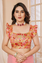 SHYAMIKA Ruffle Jhumar Saree with Printed Blouse