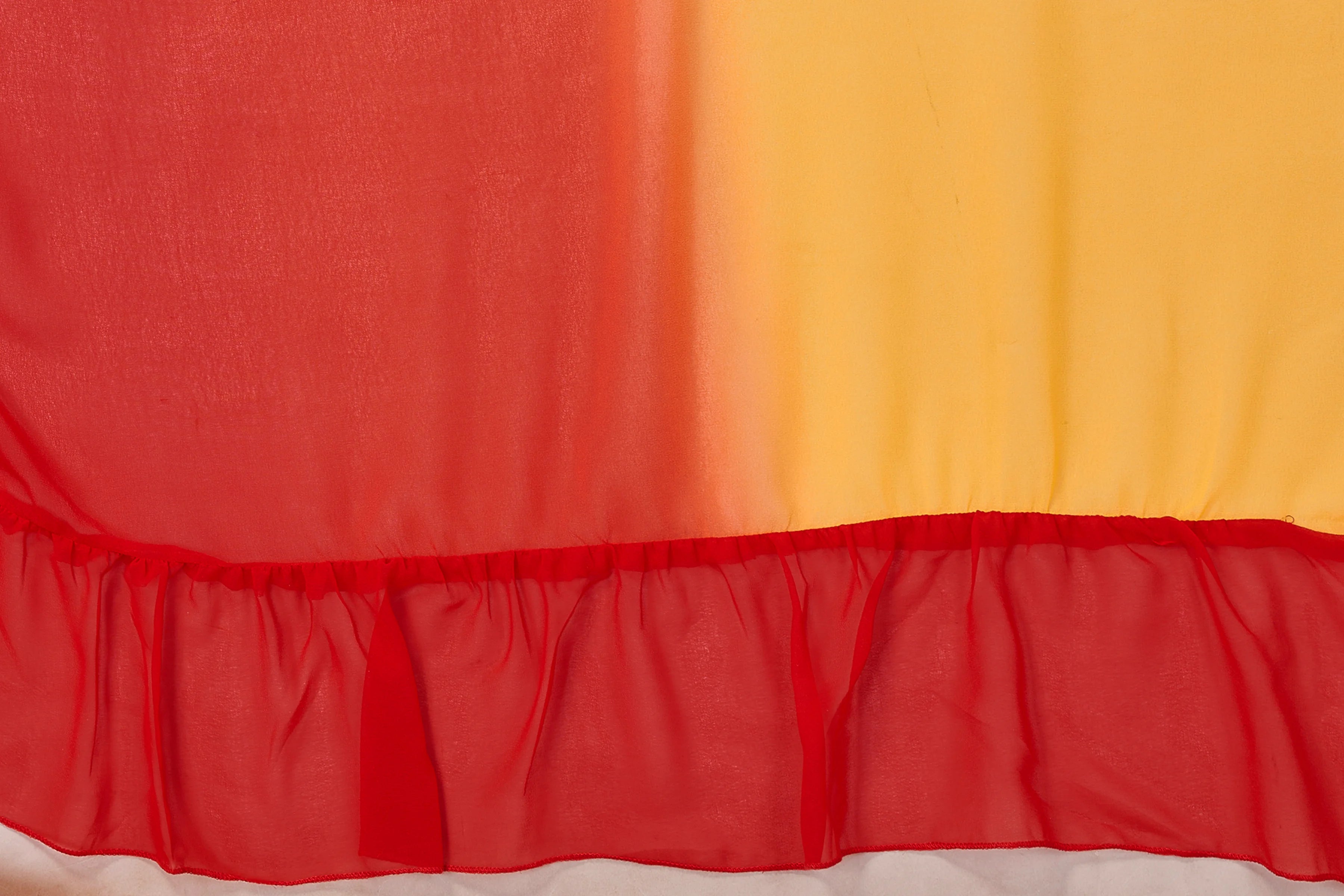 SHYAMIKA Ruffle Jhumar Saree with Printed Blouse