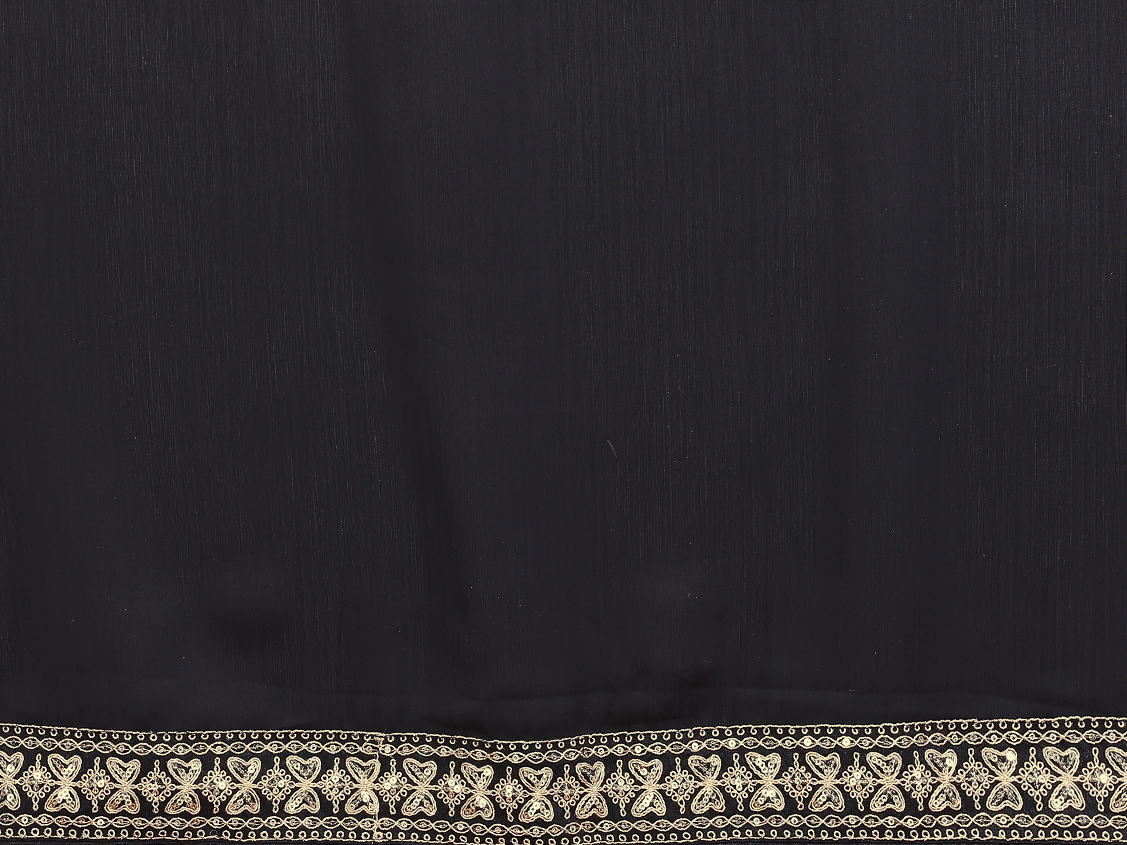 SHYAMIKA Plain Georgette Saree with Embroidery Work Lace