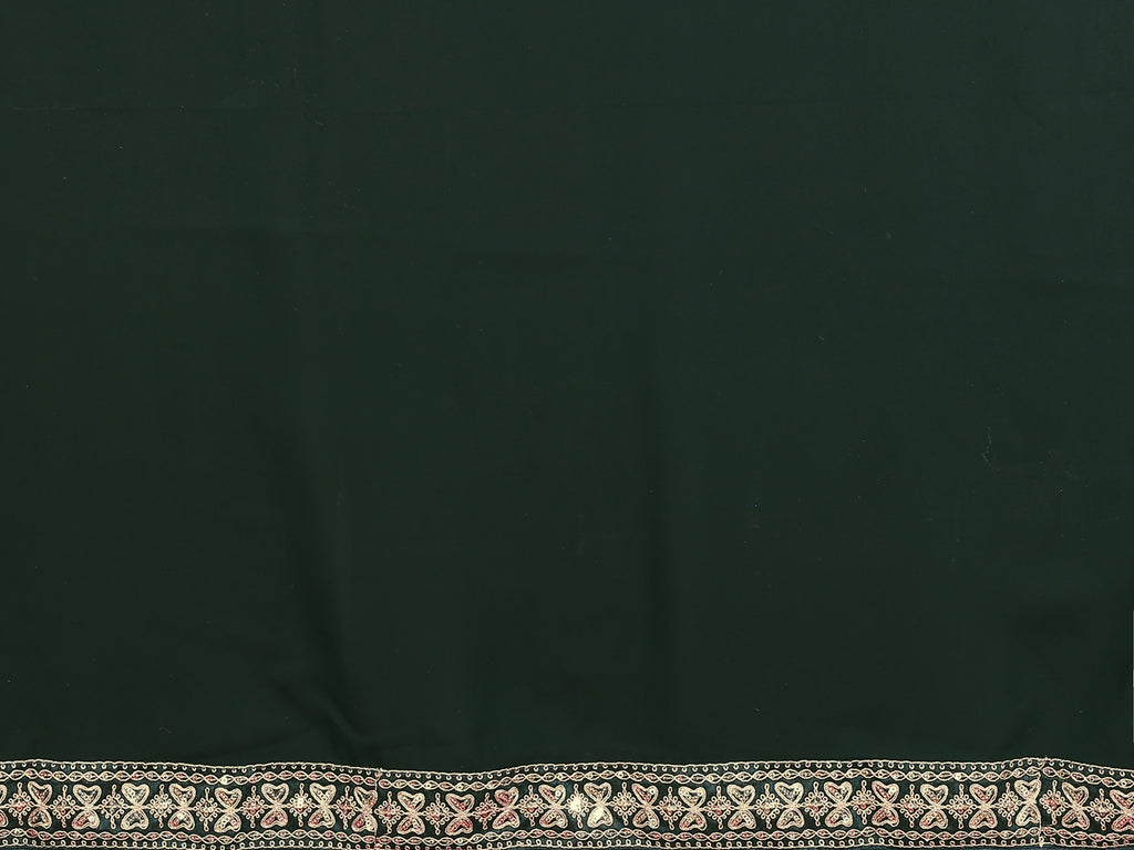 SHYAMIKA Plain Georgette Saree with Embroidery Work Lace
