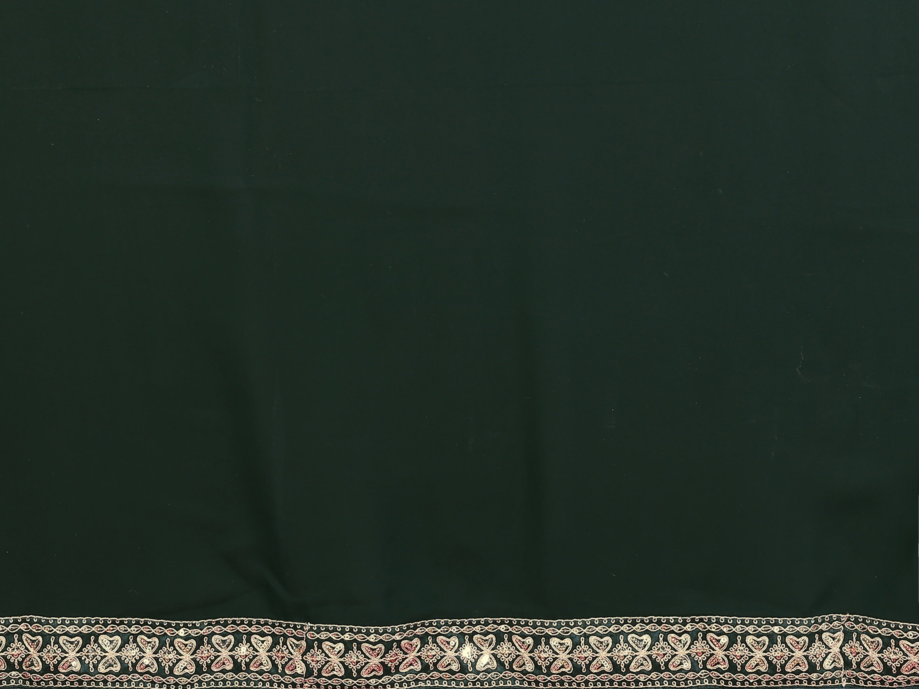 SHYAMIKA Plain Georgette Saree with Embroidery Work Lace
