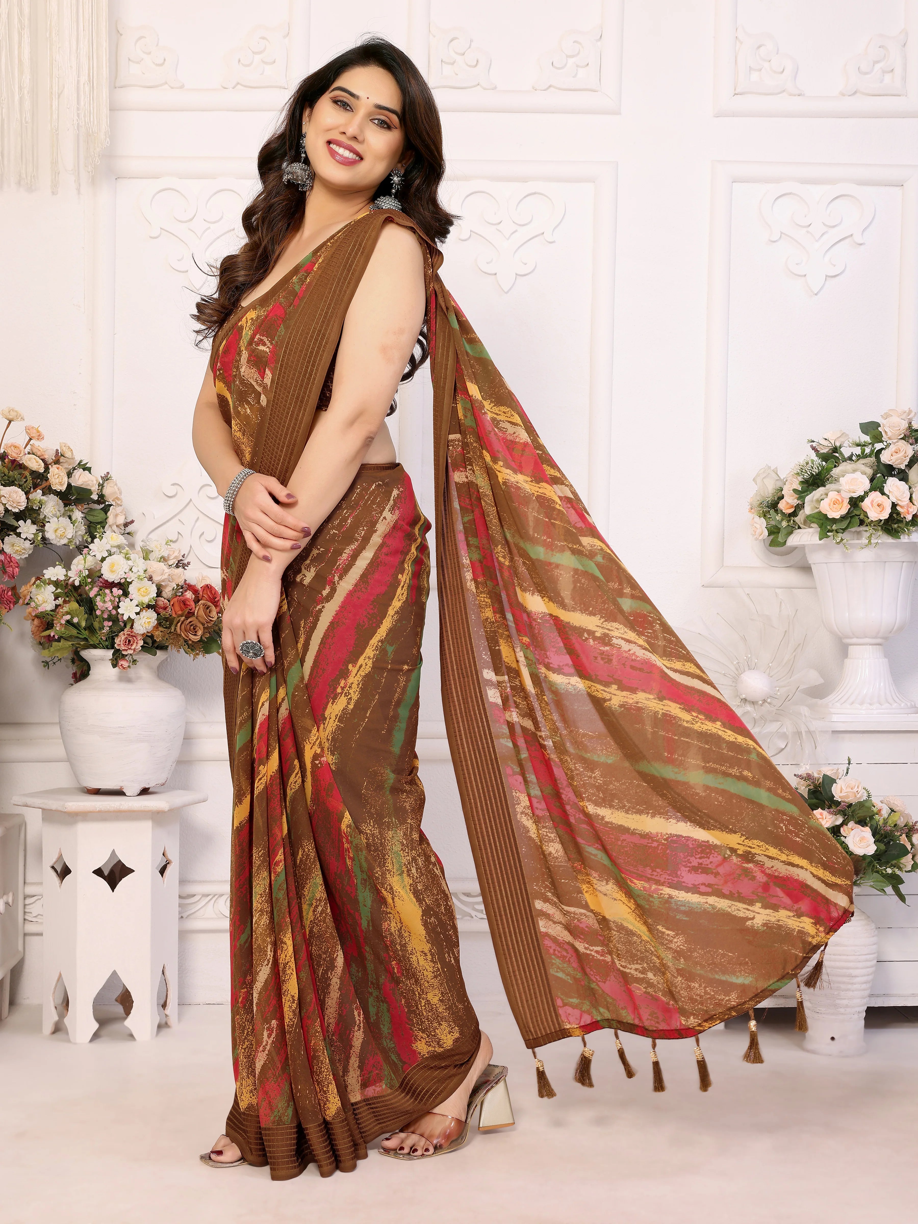 SHYAMIKA Weightless Patta Printed Saree