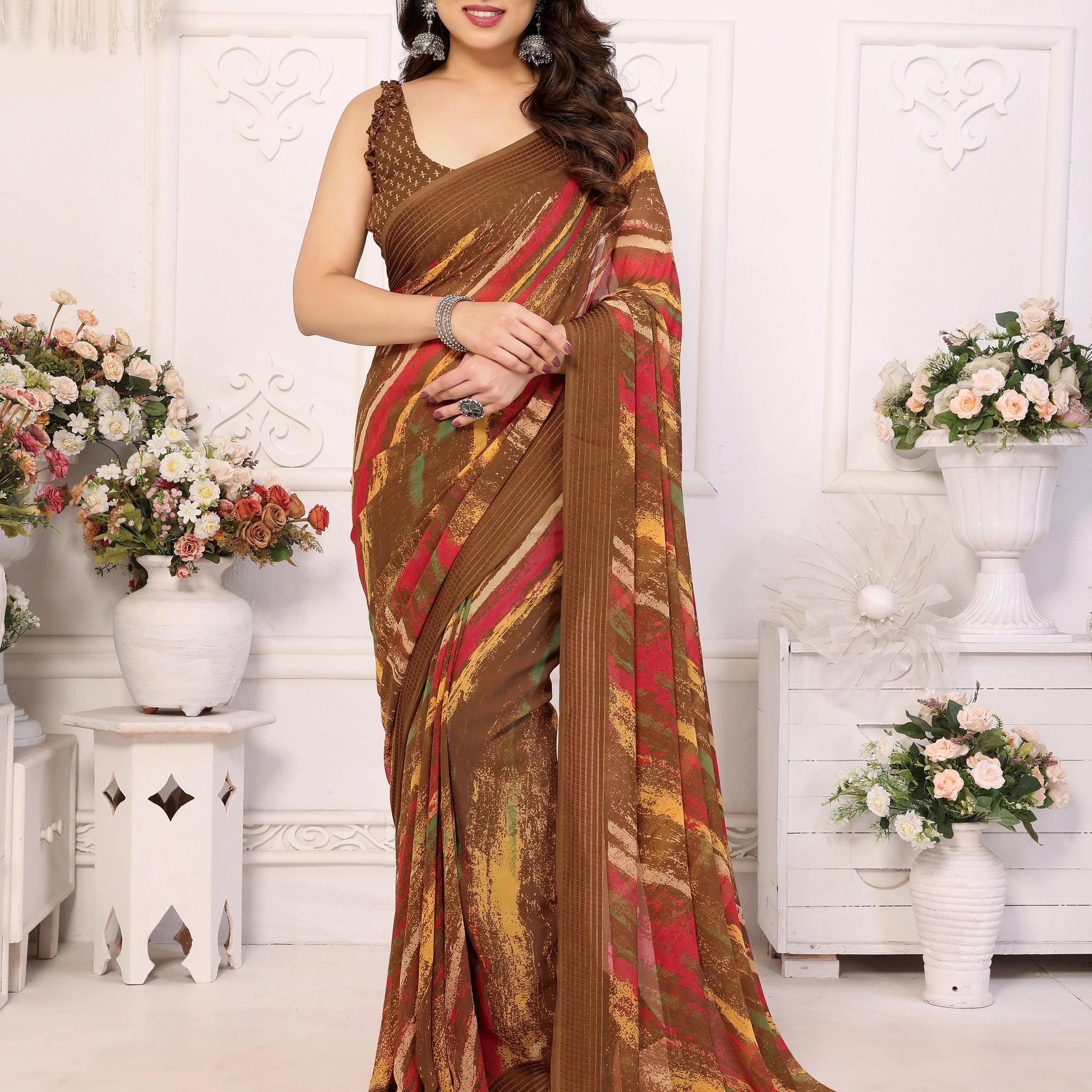 SHYAMIKA Weightless Patta Printed Saree