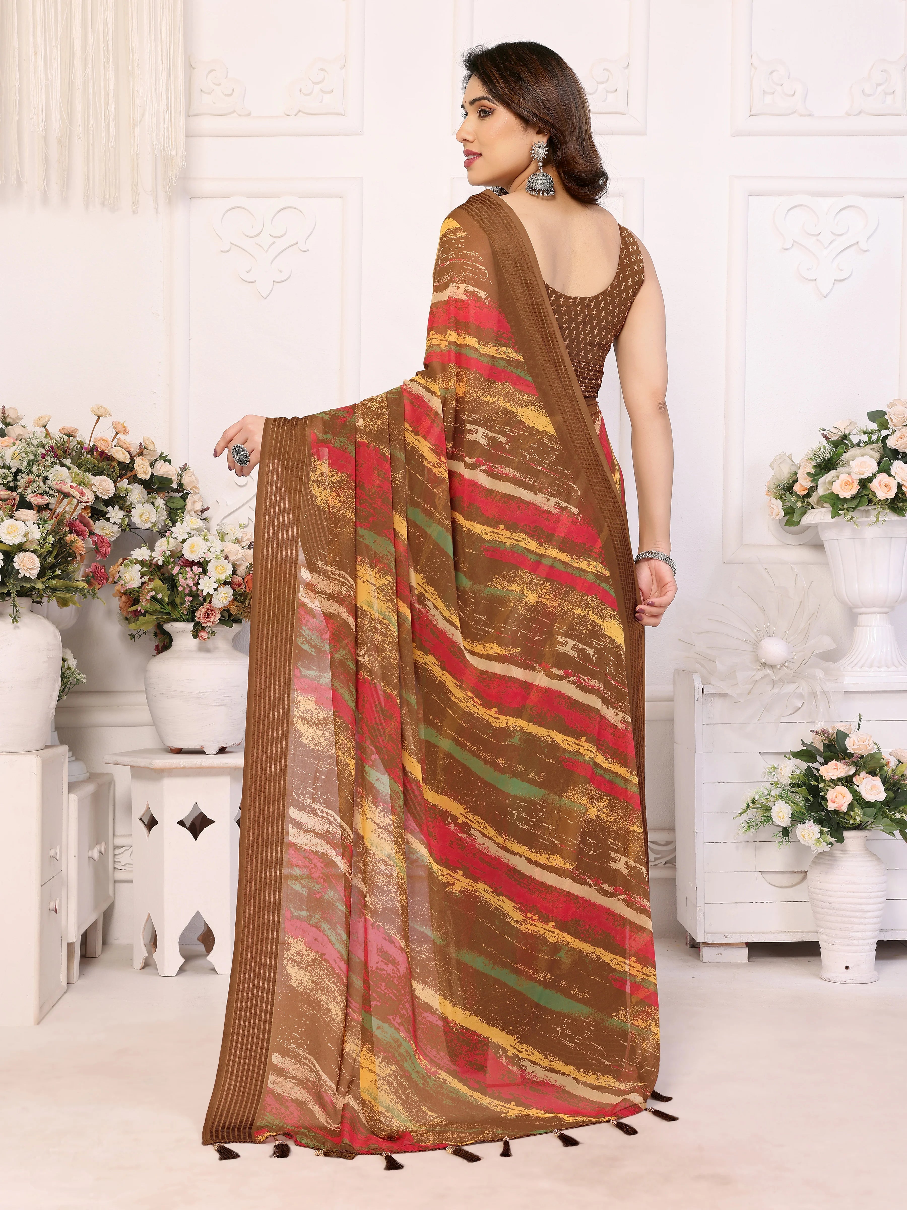 SHYAMIKA Weightless Patta Printed Saree