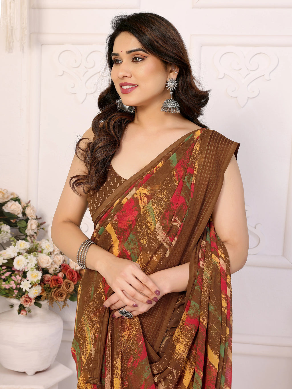 SHYAMIKA Weightless Patta Printed Saree