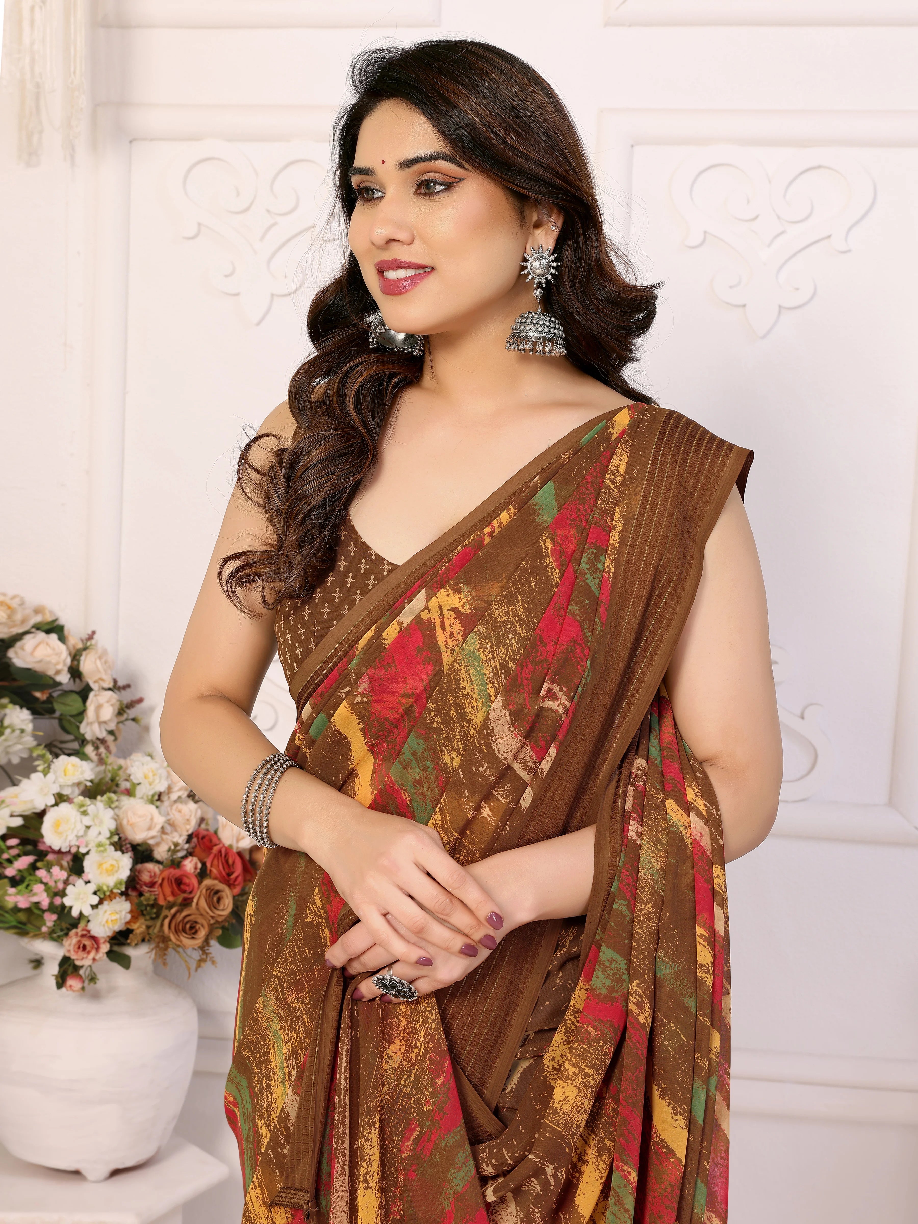 SHYAMIKA Weightless Patta Printed Saree