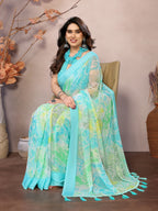 SHYAMIKA Weightless Patta Printed Saree