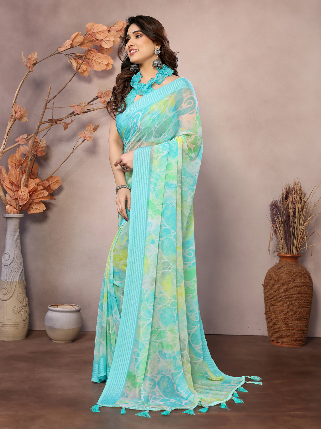 SHYAMIKA Weightless Patta Printed Saree