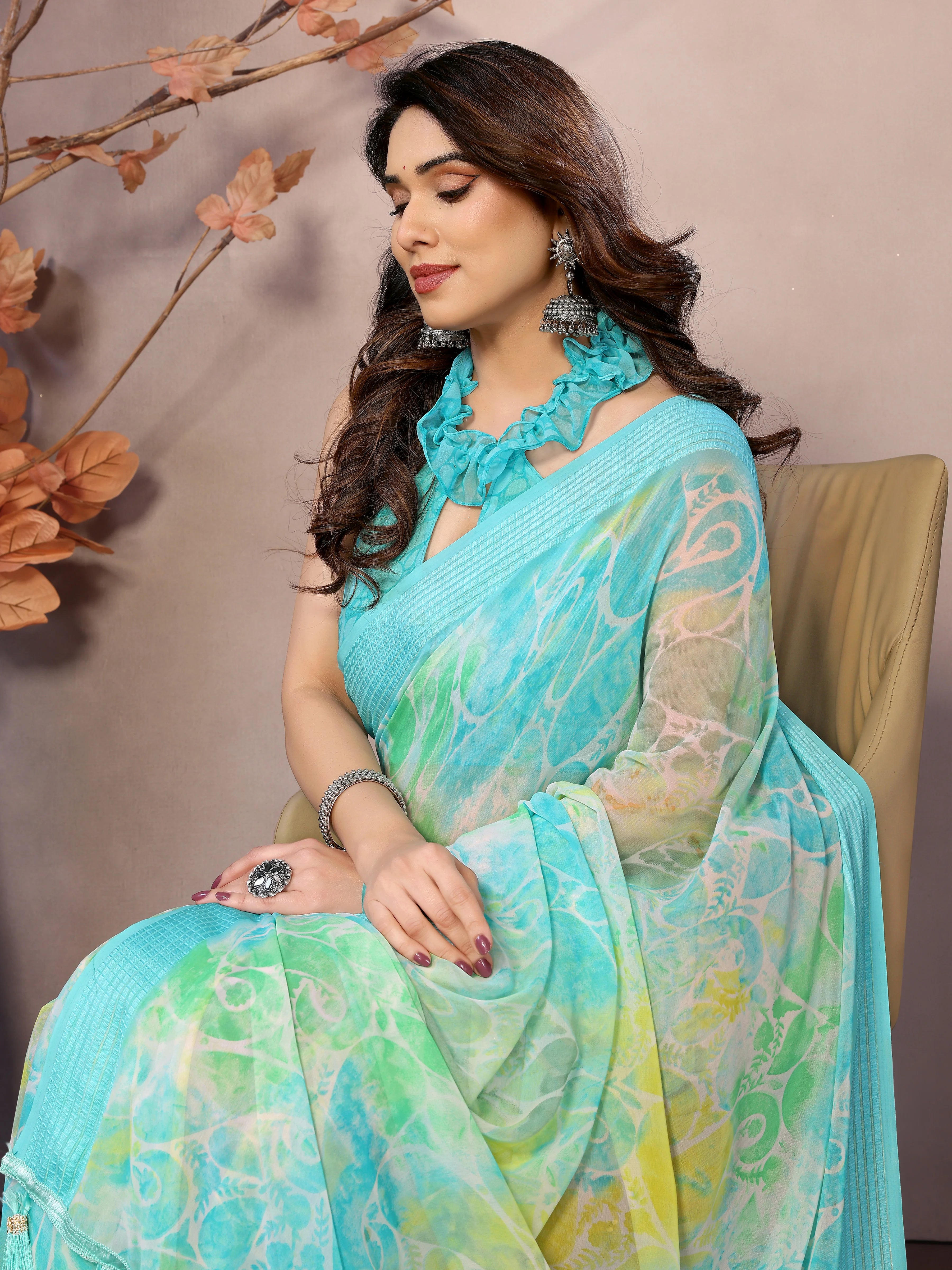 SHYAMIKA Weightless Patta Printed Saree