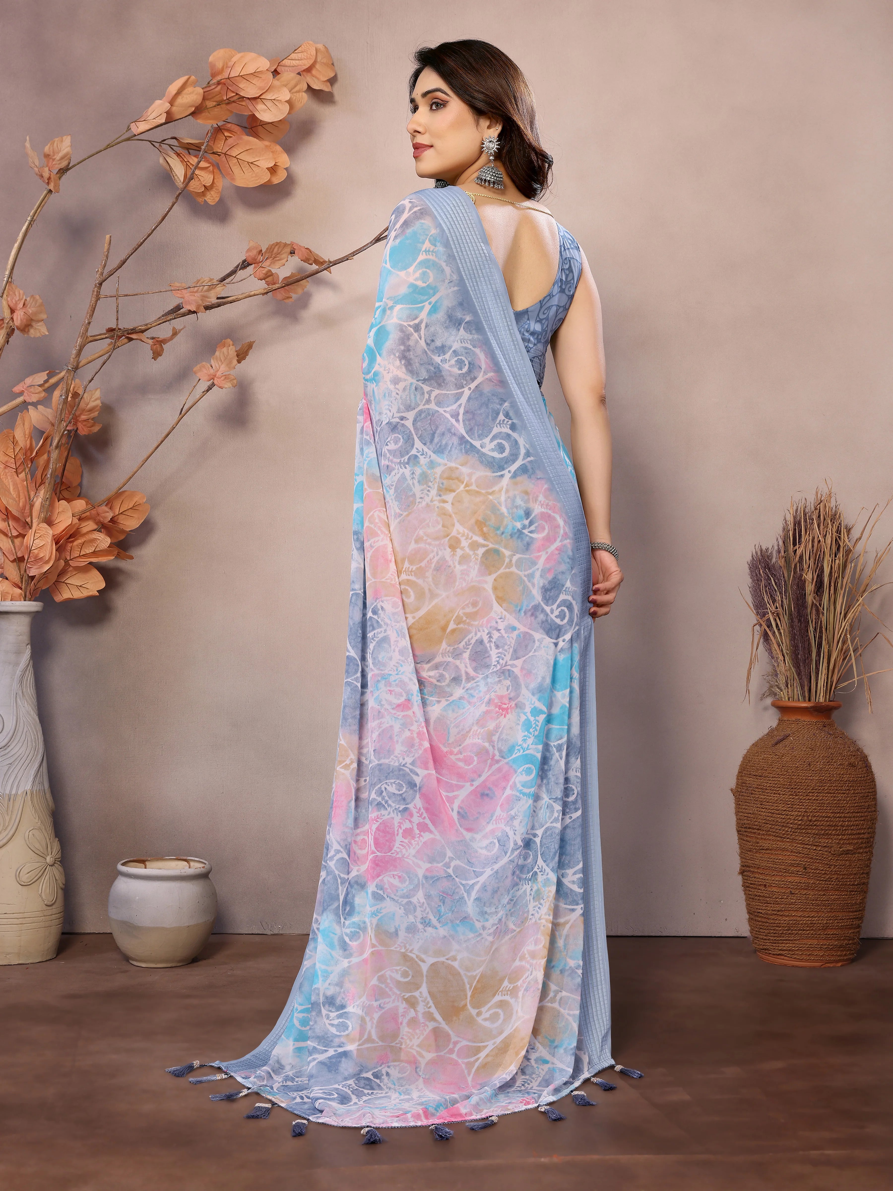 SHYAMIKA Weightless Patta Printed Saree