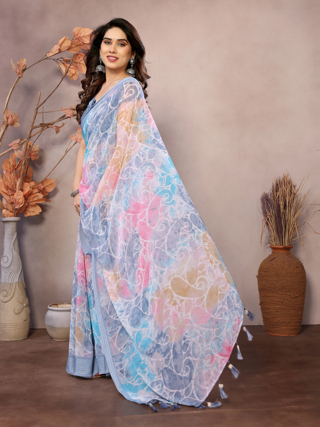 SHYAMIKA Weightless Patta Printed Saree