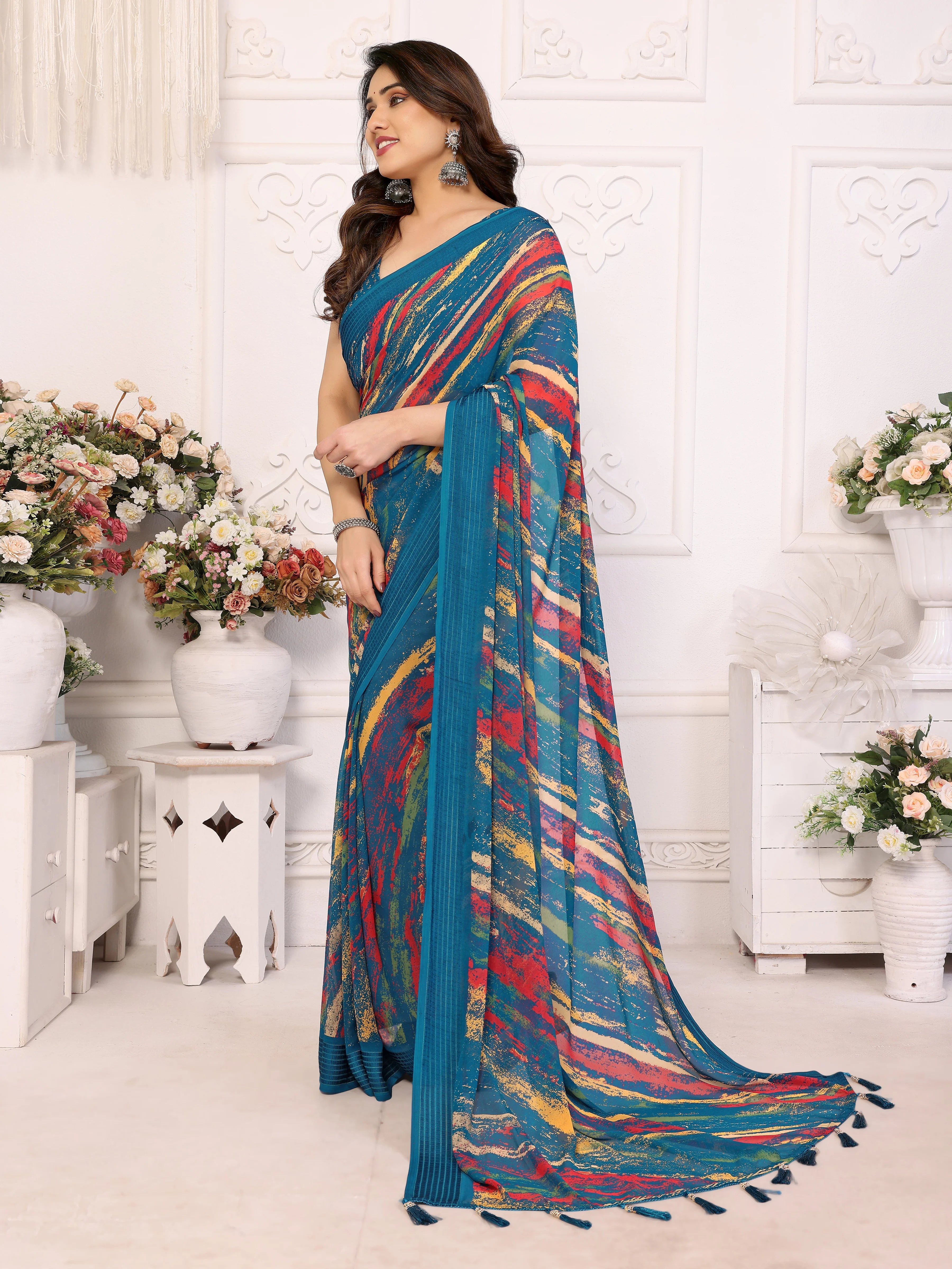 SHYAMIKA Weightless Patta Printed Saree