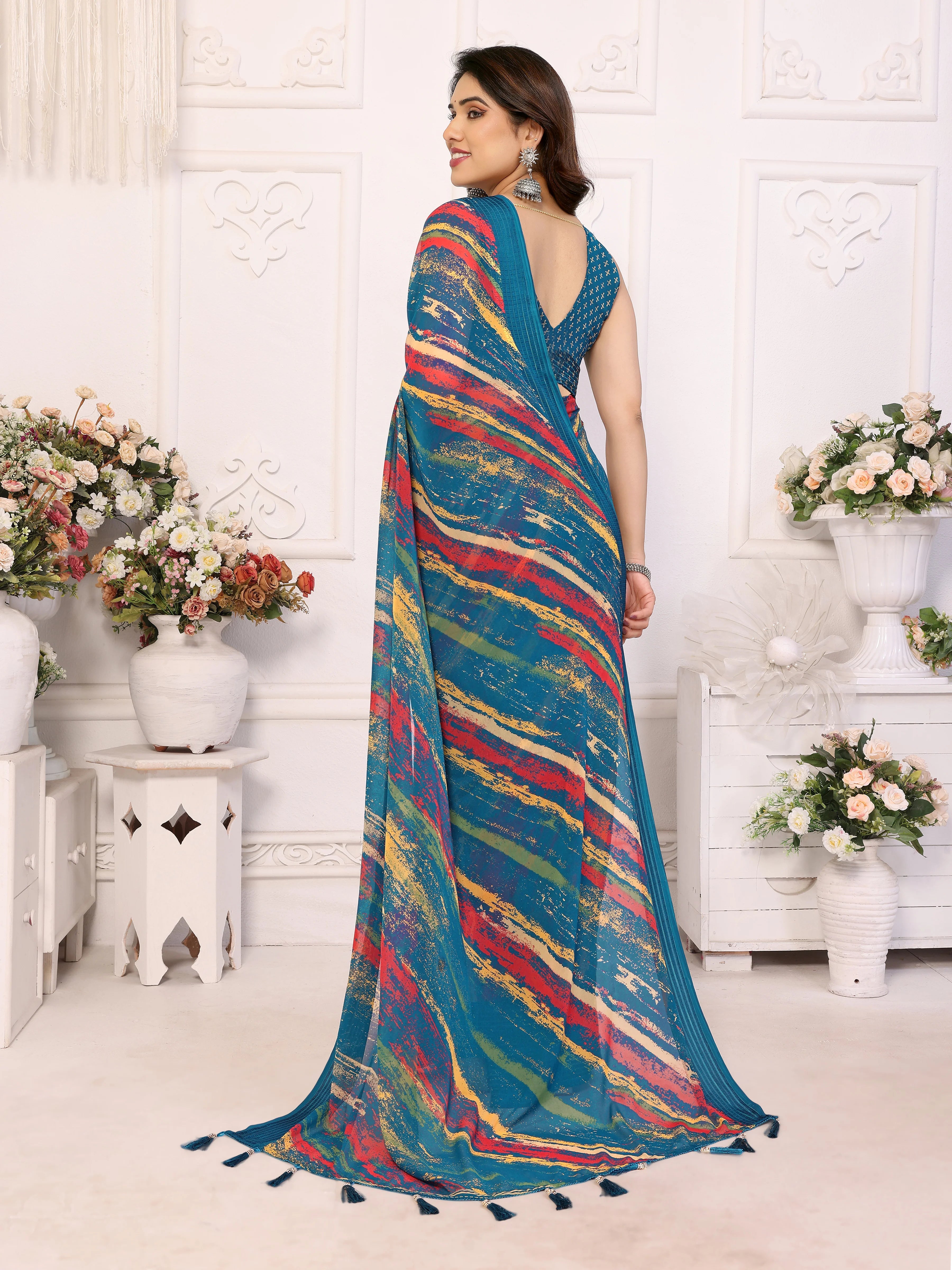 SHYAMIKA Weightless Patta Printed Saree
