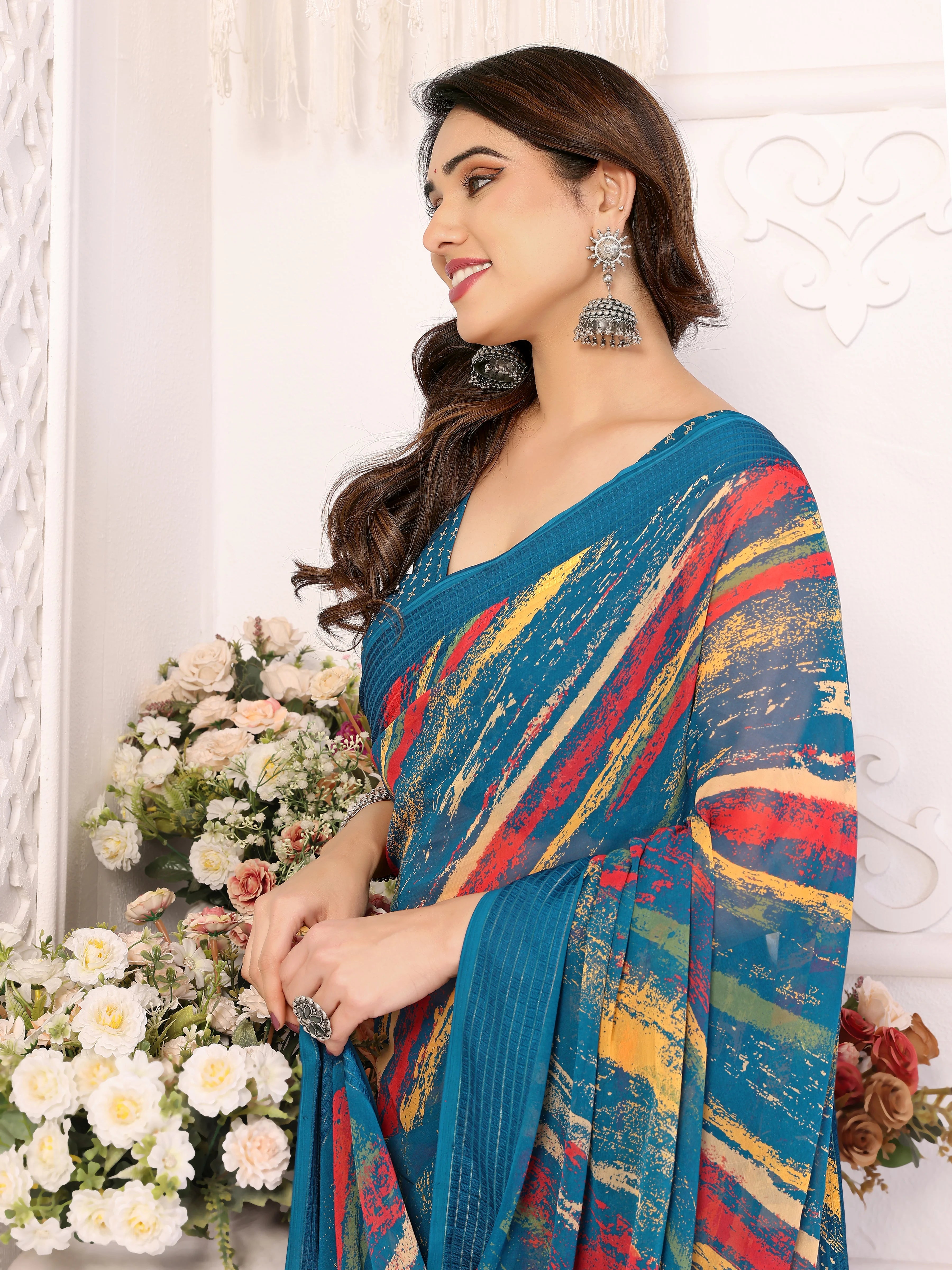 SHYAMIKA Weightless Patta Printed Saree