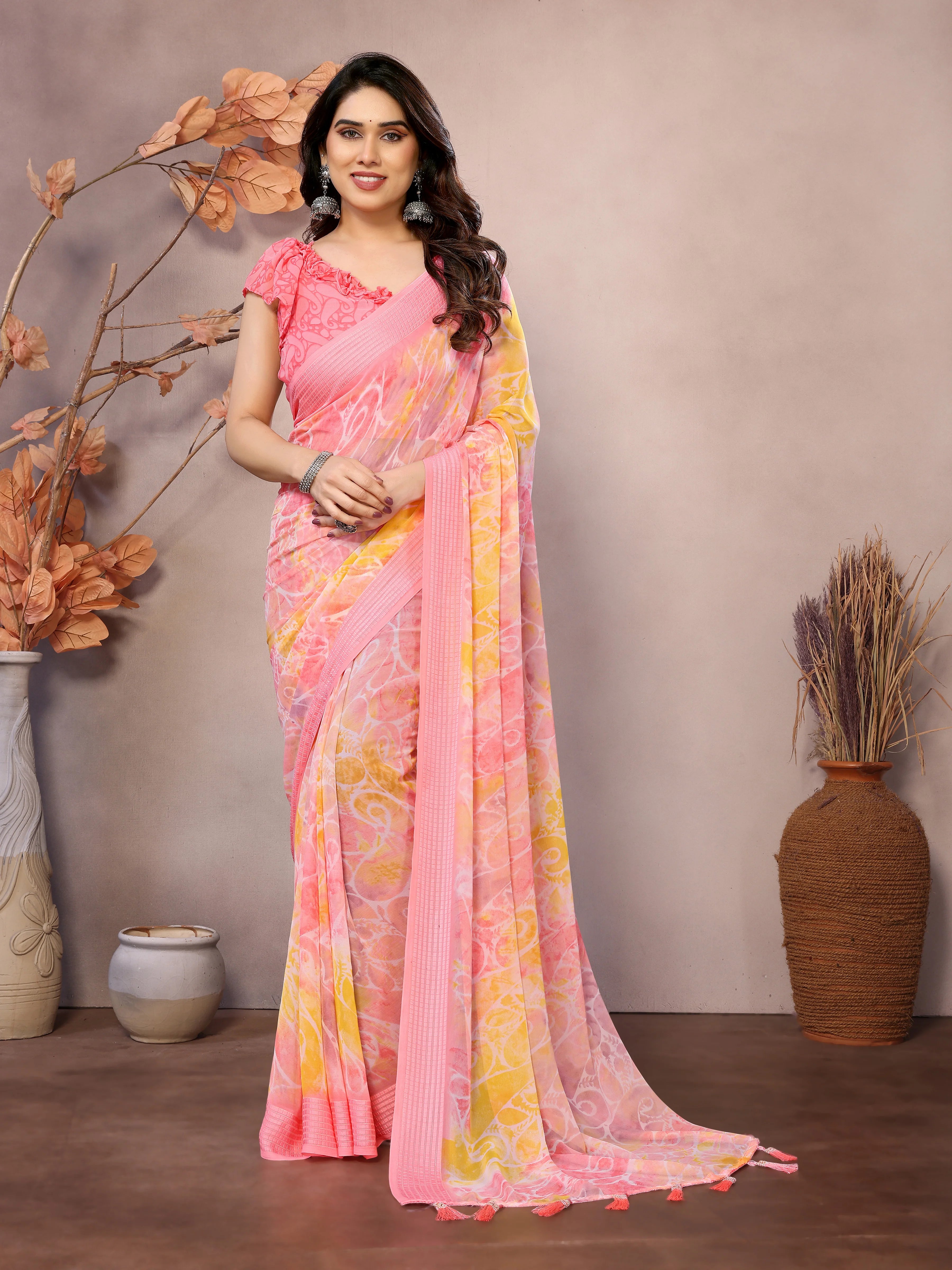SHYAMIKA Weightless Patta Printed Saree