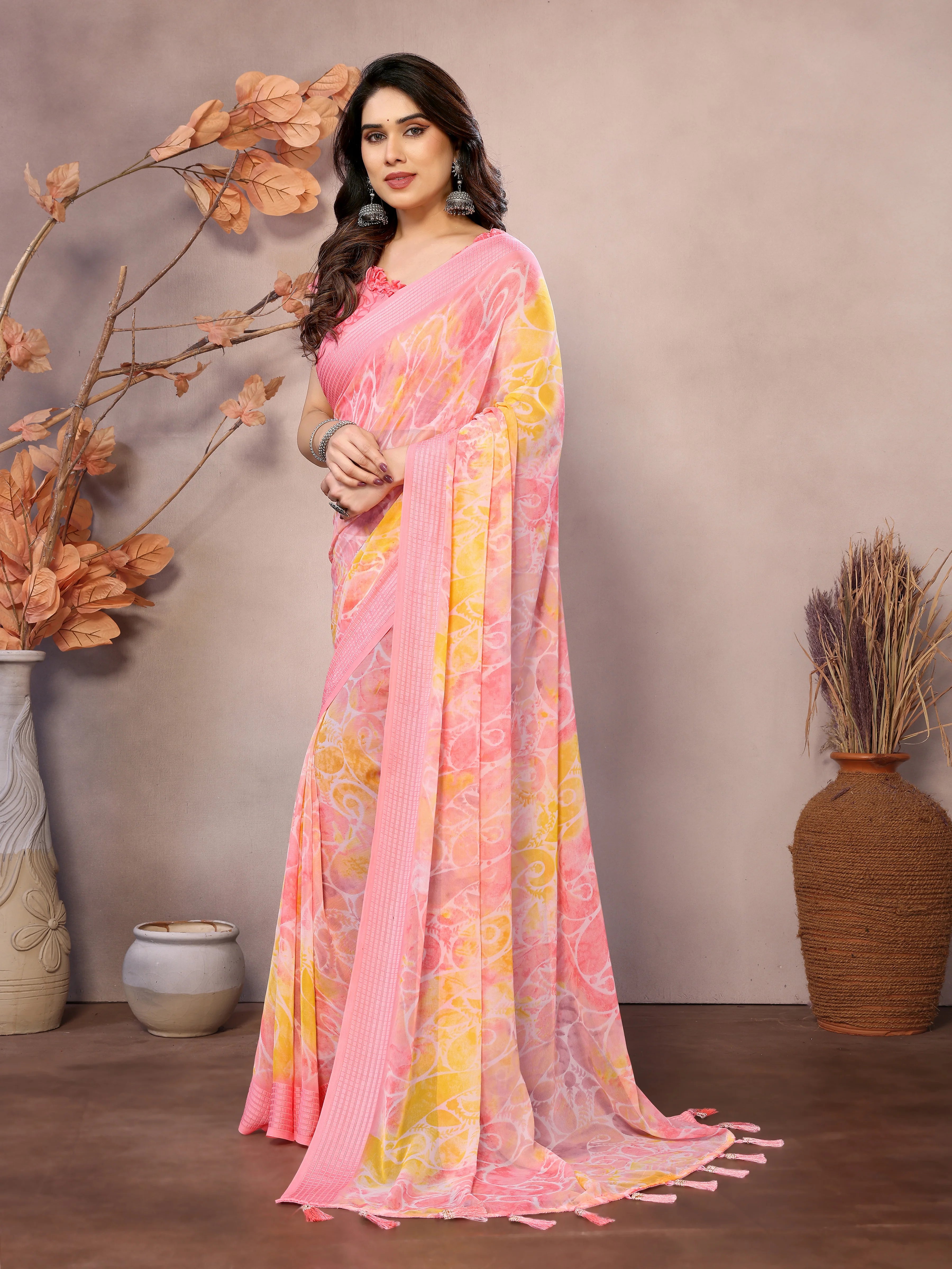 SHYAMIKA Weightless Patta Printed Saree
