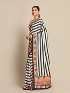 SHYAMIKA Silk Zebra Digital Print Saree with Blouse