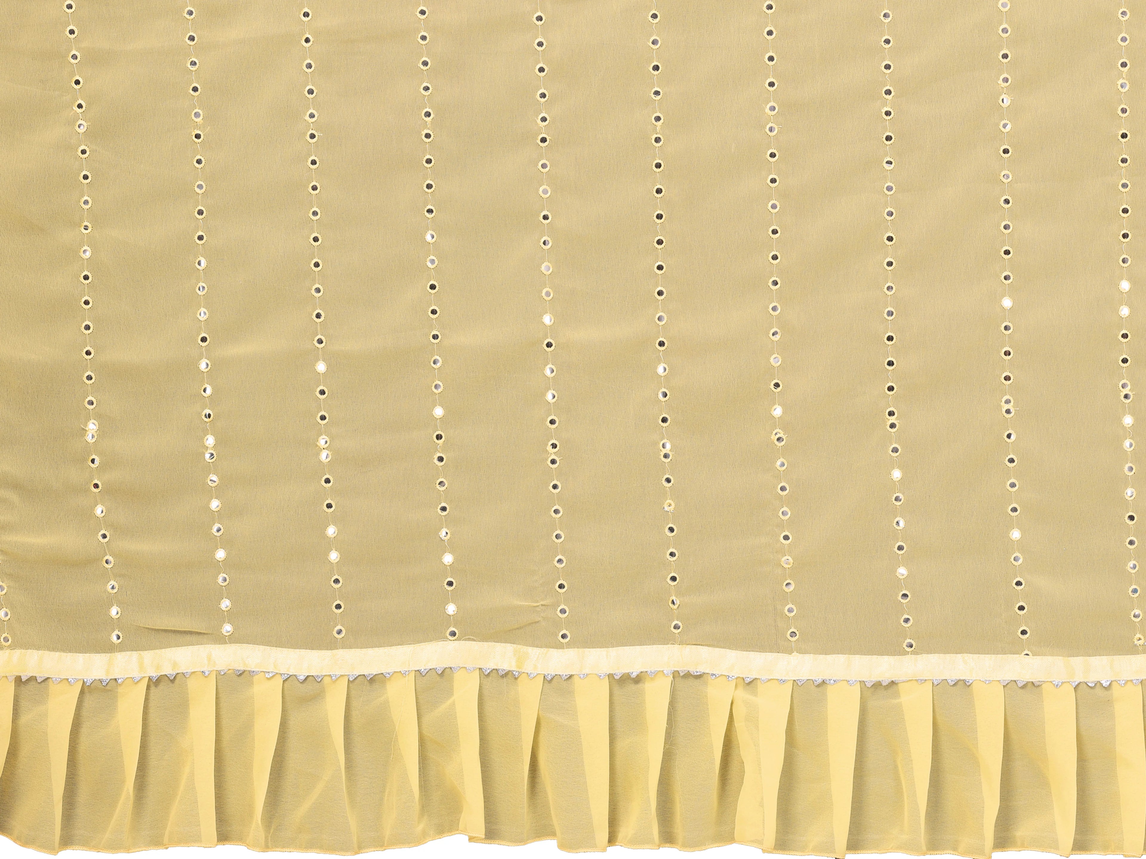 SHYAMIKA Georgette Mirror Work Ruffle Saree with Blouse